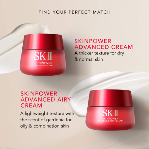 SKINPOWER Advanced Airy Cream from SK-II melts into skin to reduce fine lines & signs of aging.  Perfect for oily skin slide3