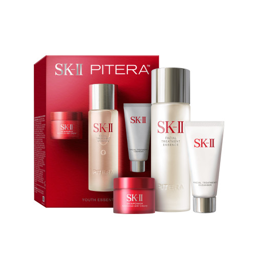 PITERA™ Youth Essentials Kit is SK-II's anti-aging skincare essentials which includes cleanser, essence and moisturizer